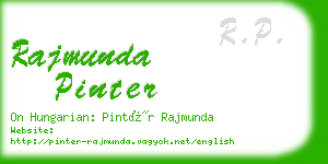 rajmunda pinter business card